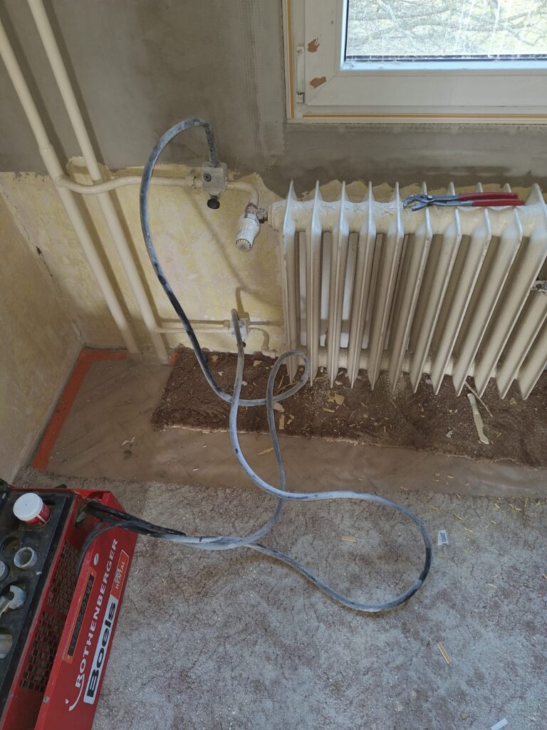 Opravy topení bez vypouštění – zamrazení potrubí